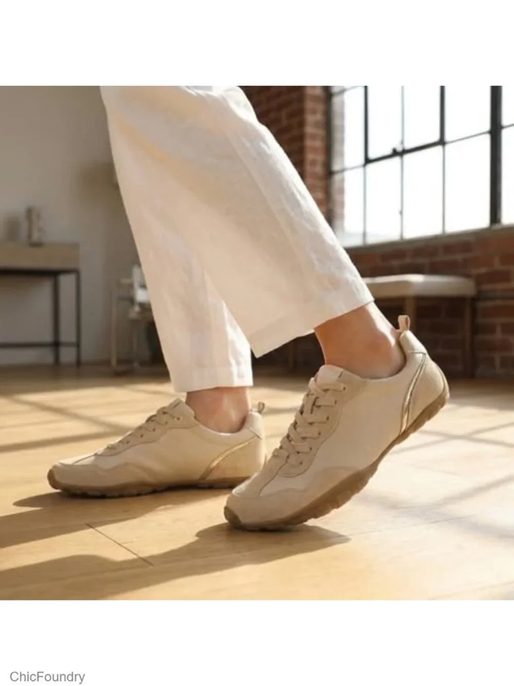 Retro Fashion Sneakers Zero Drop Tennis Shoes Women's Canvas Oxford Suede